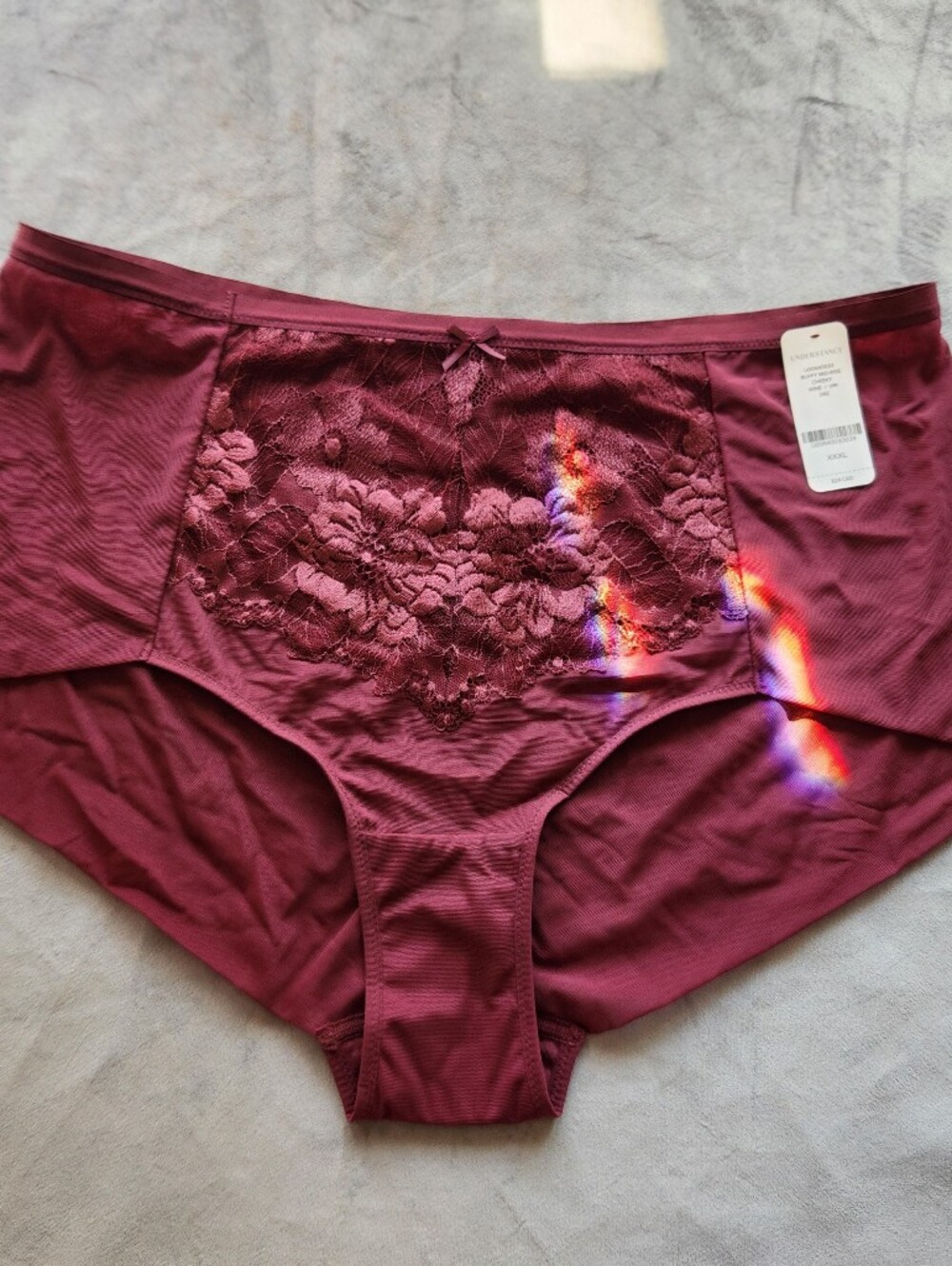 NWT - Panties - Understance Leslie Mid-Rise Smooth Lace Brief Deep Crimson